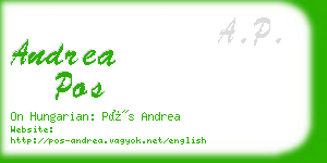 andrea pos business card